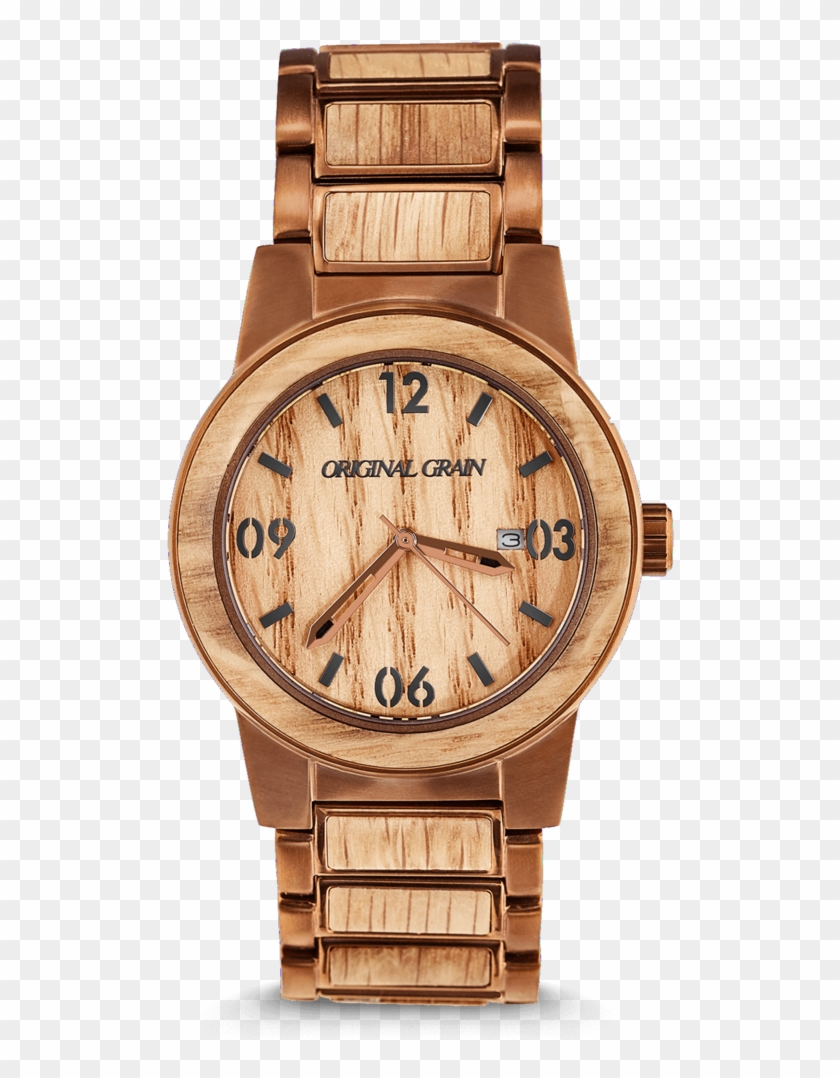 Whiskey Barrel 42mm By Original Grain - Whiskey / Espresso Barrel Steel 42mm Whiskey Barrel #490527