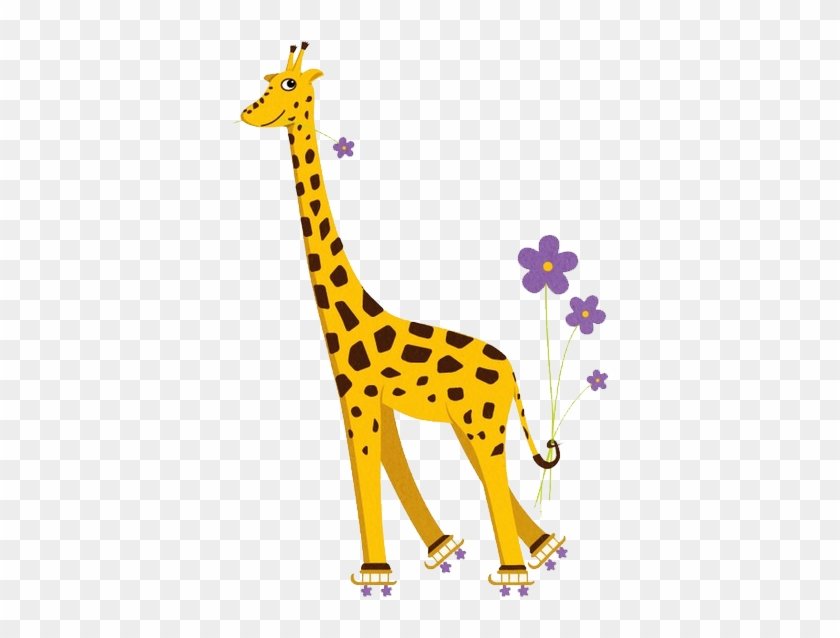 Giraffe T-shirt Roller Skating Humour Ice Skating - Giraffe T-shirt Roller Skating Humour Ice Skating #490799