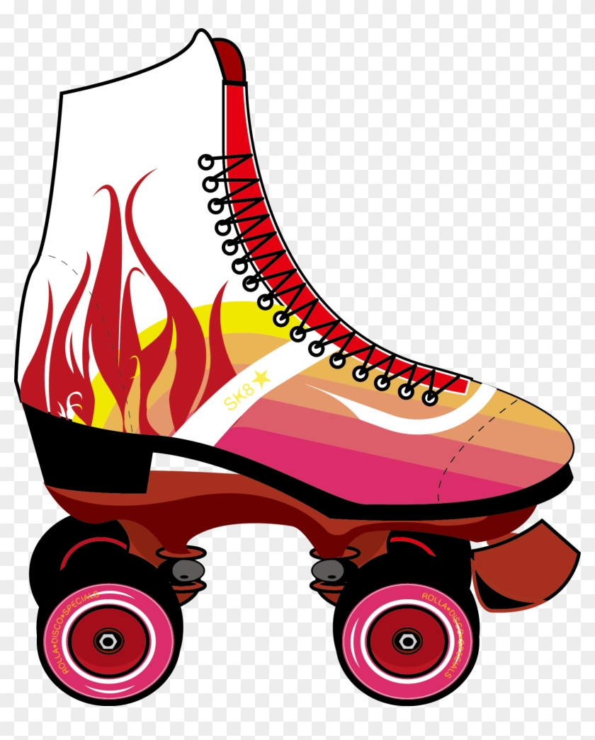 Roller Skates Roller Skating Skateboard Clip Art - Group Of Noble Dames #490801