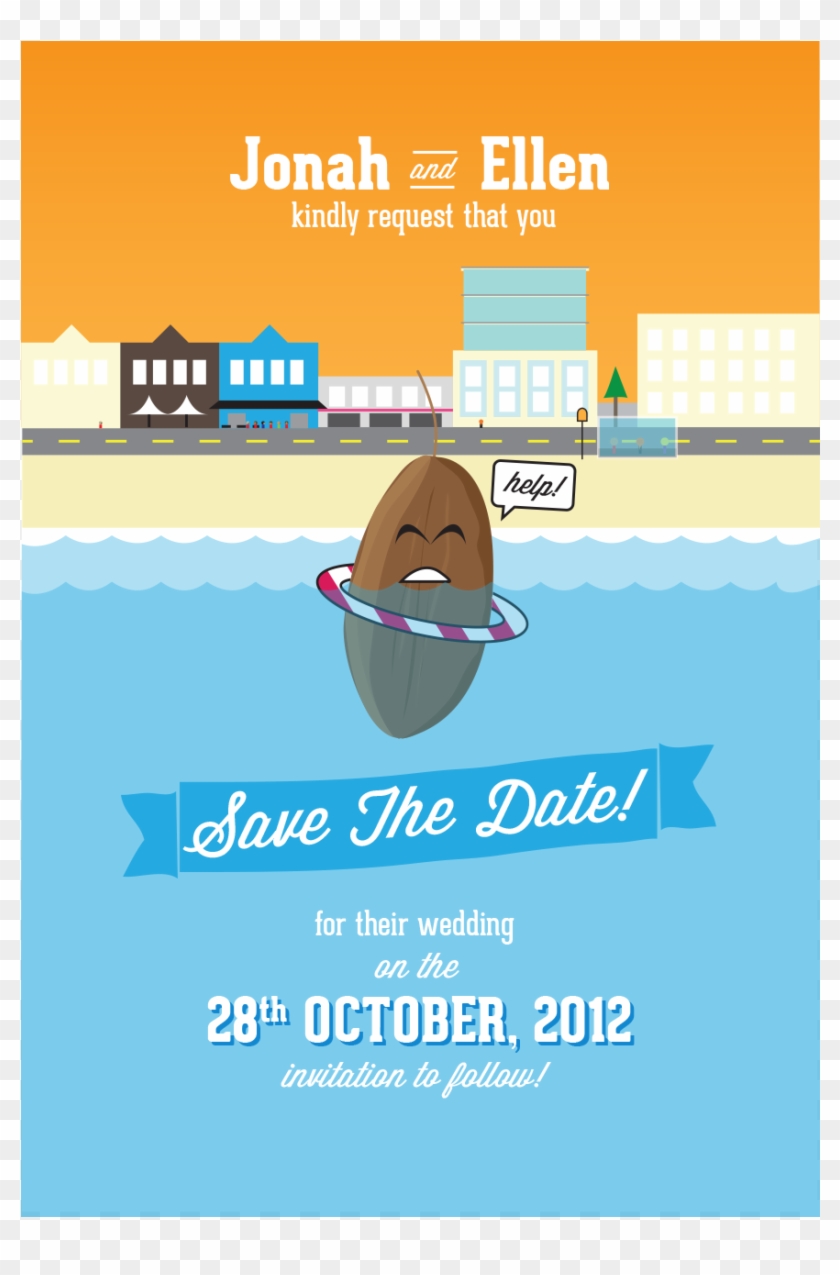 Illustrated 'save The Date' Card - Save The Date #490824