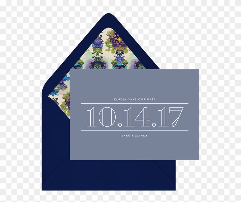 Colorful Save The Date In Blue - Envelope #490870