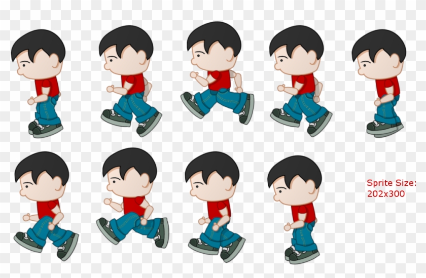 Running Animation - 2d Sprite Sheets Png - Free Transparent PNG Clipart  Images Download