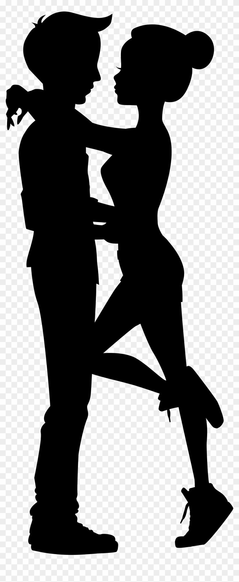 Cute Couple Silhouettes Clip Art Image - Miss You Sweet Dreams #491088