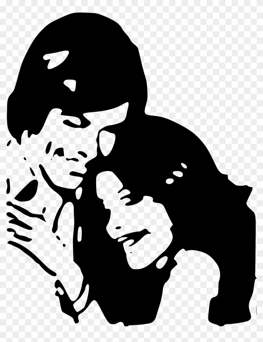 Big Image - Couple Black And White Clipart #491131