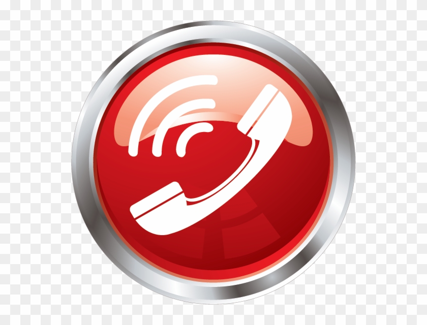 Red Phone Icon Clip Art At - Circle #491315