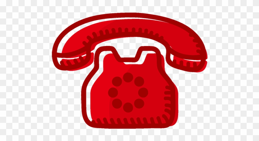 Pin Red Phone Clipart - Icono Telefono Rojo Png #491334