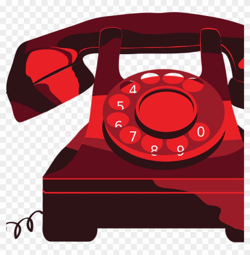 Phone Clipart Red Telephone Clipart Transparent Png - Rotary Phone Dial Clip Art #491362