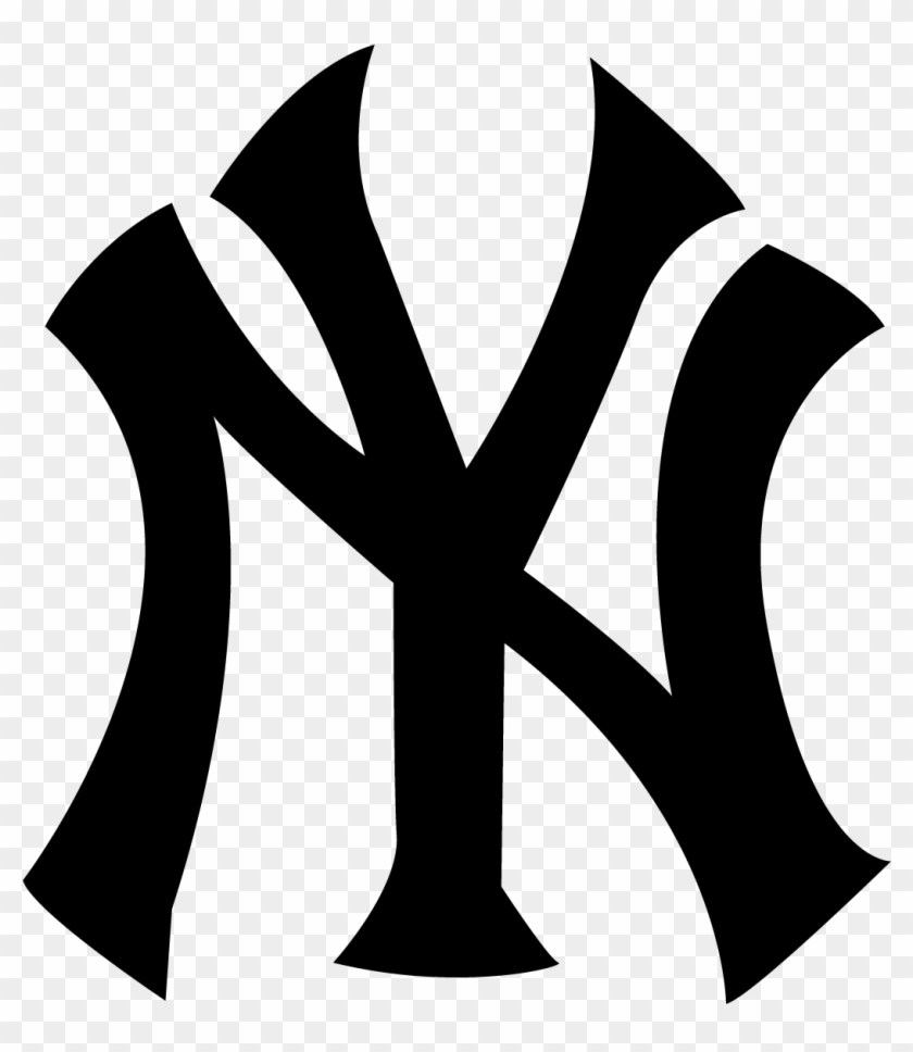 New York Yankees Black Vector Logo - New York Yankees Logo Black And White #491397