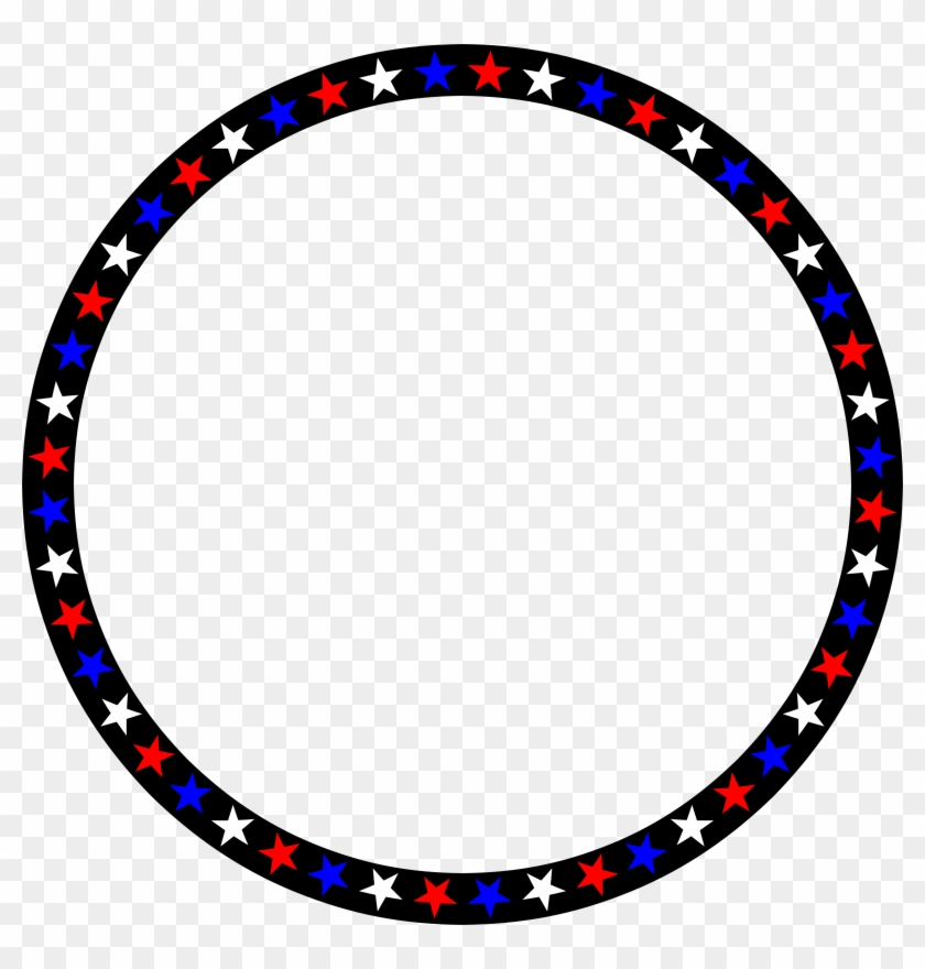 Red White Blue Stars Circle - Voting Sticker #491444