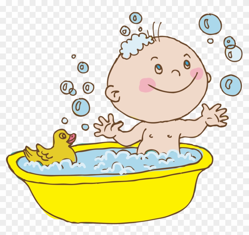 Bathing Cartoon Child - Bathing Cartoon Child #491558