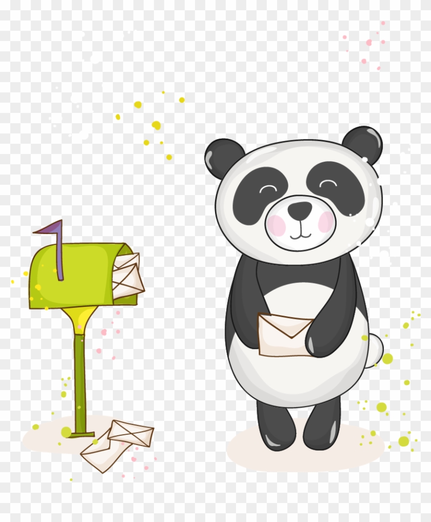 Giant Panda Bear Baby Shower Illustration - Giant Panda Bear Baby Shower Illustration #491597