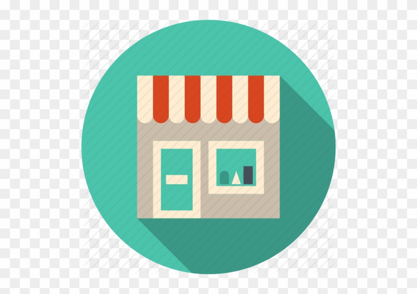 Small Building Icon - Shop Flat Icon Png #491644