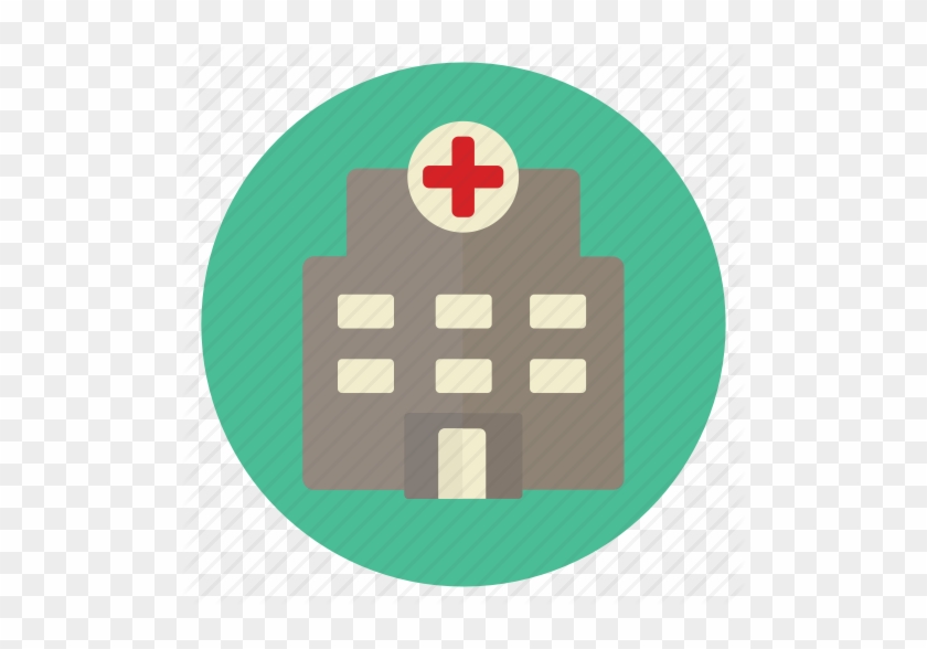 Medical Office Building Icon - Hospital Building Icon Flat #491646