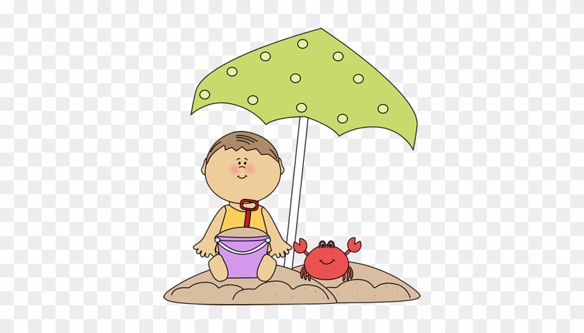 Beach Clip Art - Boy At The Beach Clip Art #491698