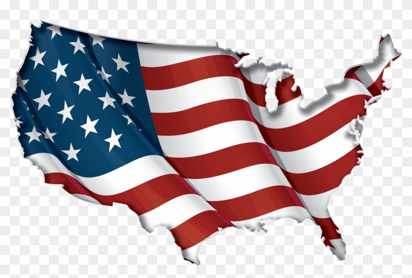 Usa Flag Map Graphic - Us Flag Map #491804