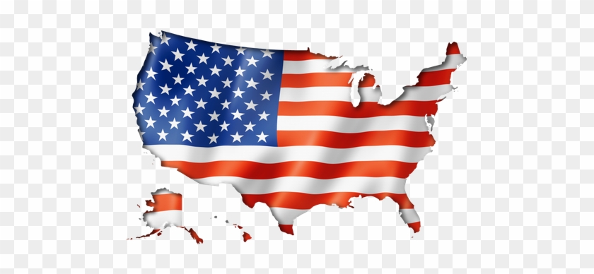 United States Flag Map - Map Of Usa In Flag #491812