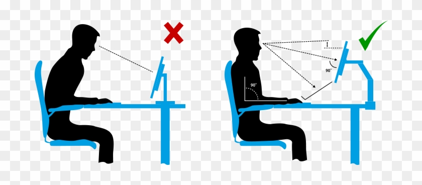 Plaats Het Beeldscherm Altijd Recht Voor Je En Ga Rechtop - Electronic Visual Display #491843