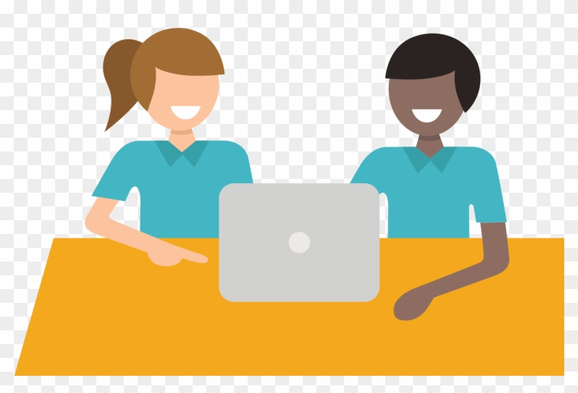Illustration Of A 2 People At A Desk - National Disability Insurance Scheme #491865