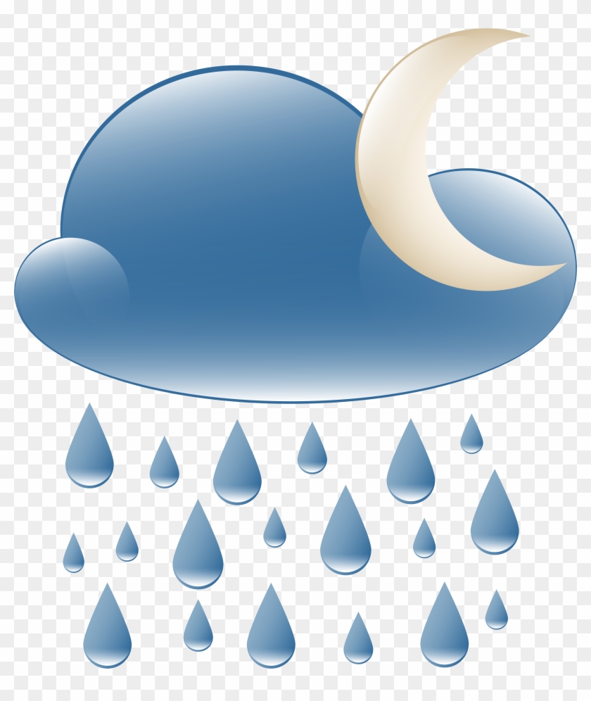 Rainy Night Weather Icon Png Clip Art - Rainy Night Weather Icon Png Clip Art #491911