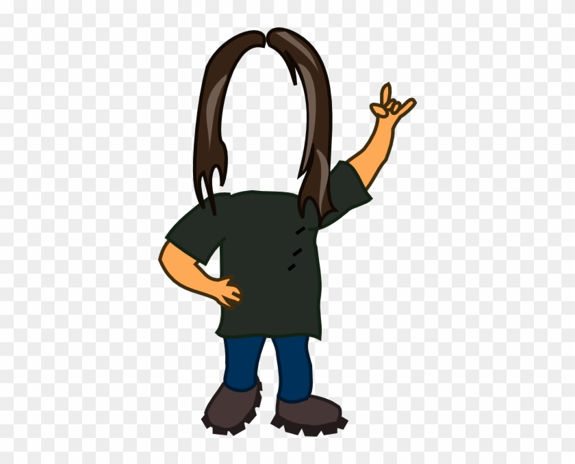 Long Hair Clipart Cartoon - Long Hair Man Cartoon #492028