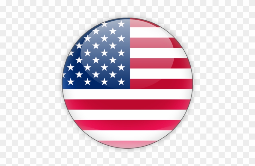 Us - Usa Flag Round Png #492033
