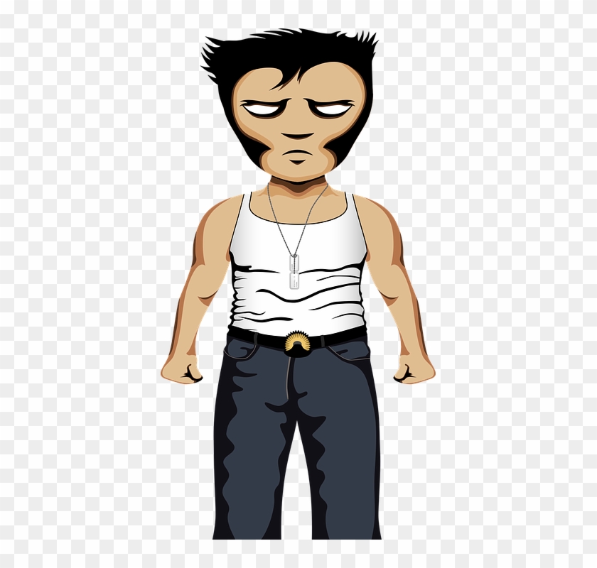 Muscle Man Cartoon Character 17, Buy Clip Art - Person #492039