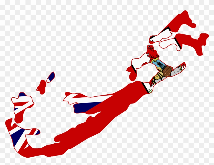 Flag Of Bermuda Map British Overseas Territories - Bermuda Map With Flag #492065