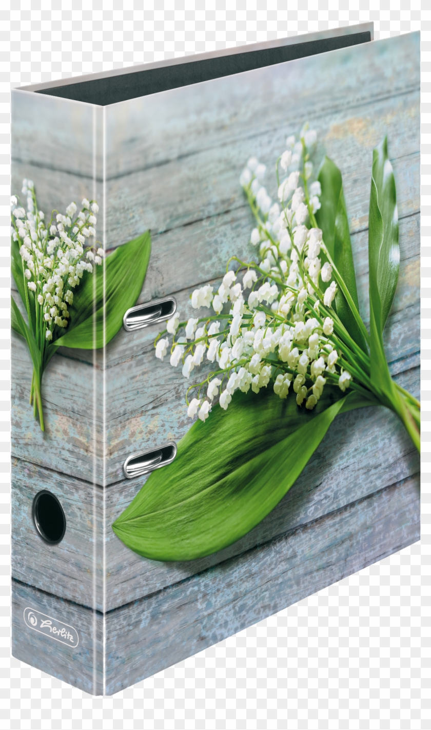 Lever Arch File A4 8cm Lily Of The Valley Max - Herlitz Motivordner / Din A4 / 80mm Breit / Springtime #492128