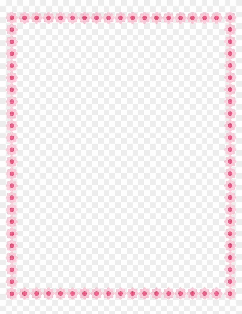 Flower Border - Simple Red Page Border #492150