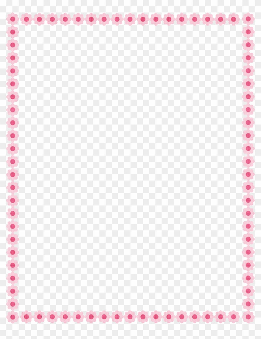 Flower Border - Simple Red Page Border #492150