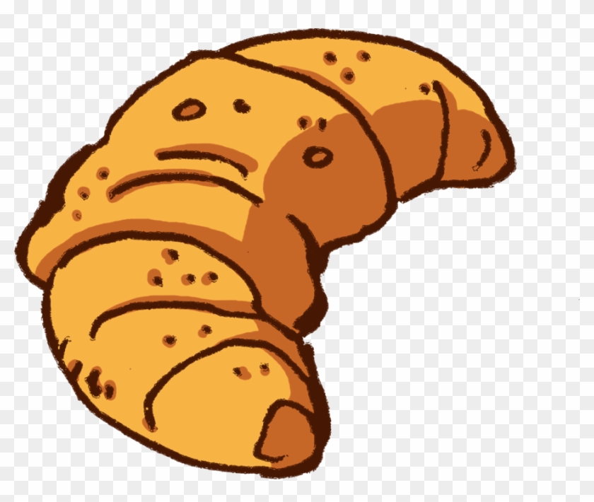 Croissant By Oclero On Clipart Library - Cartoon Croissant Transparent Background #492229