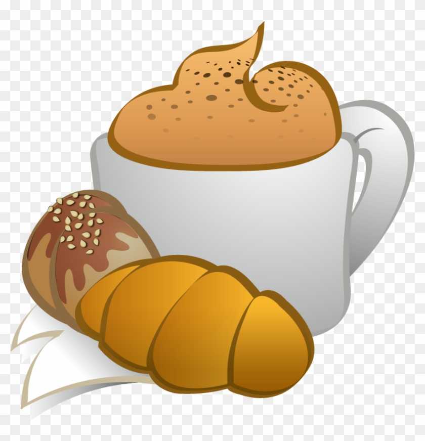 Coffee Croissant Breakfast Clip Art - Coffee Croissant Breakfast Clip Art #492291