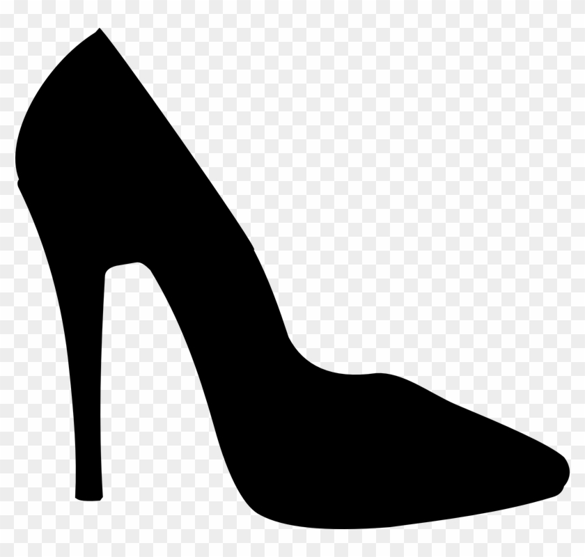 High Heel Shoe Png Black And White Transparent High - Shoes Icon Vector Png #492437