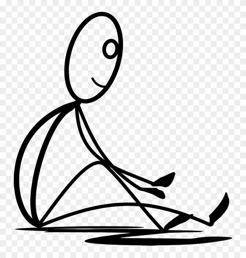 Al Sat Down On The Ground Free Vector - Stick Figure Sitting Down #492730