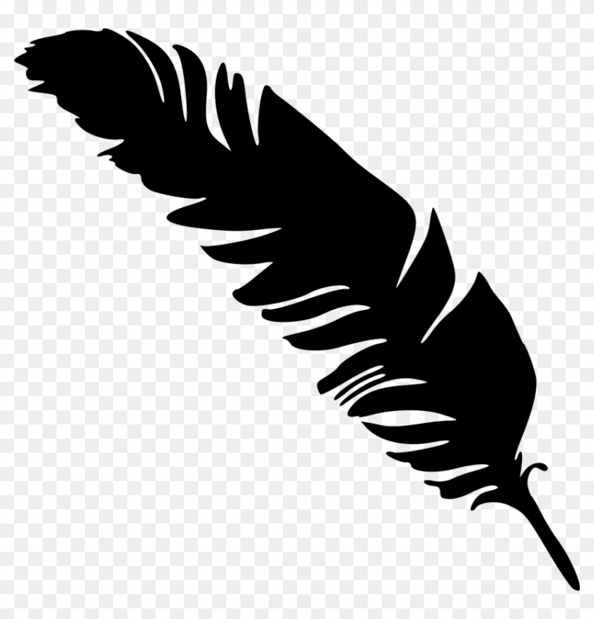 Simple Feather Silhouette Png - Feather Silhouette Png #492765