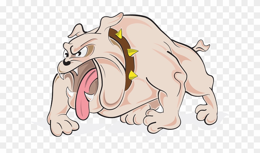 Collar Mad, Angry, Dog, Bulldog, Tongue, Collar - Angry Dog Clip Art #492853