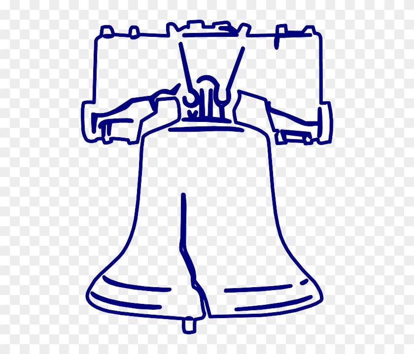 White Black, Outline, Drawing, Liberty, Sketch, White - Liberty Bell Coloring Page #492922