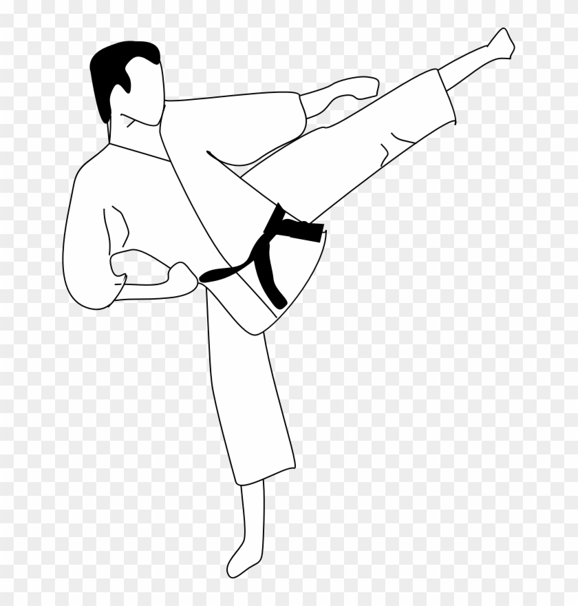 Anonymous Karate Kic - Martial Arts Clip Art #493157