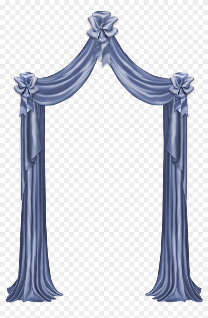 Blue Curtain Decor Png Clipart Picture - Blue Curtain Png #493208