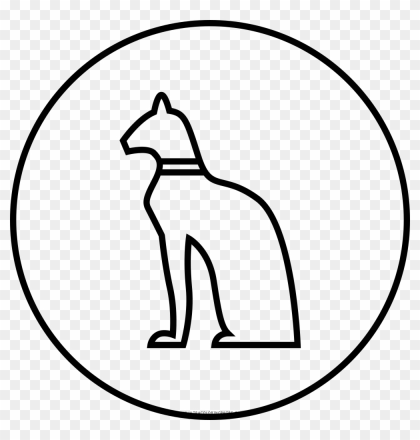 Egyptian Hieroglyphic Cat Coloring Page - Room To Swing A Cat #493453