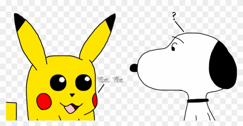 Snoopy Meets Pikachu By Marcospower1996 - Snoopy Pikachu #493640