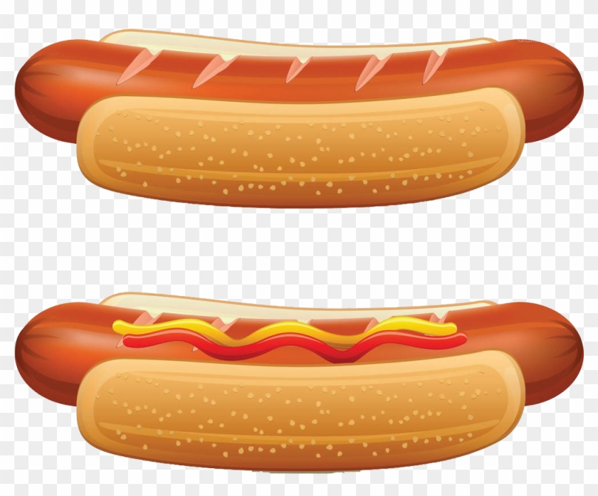 Hot Dog Hamburger Fast Food Clip Art - Hot Dog Illustration #493658