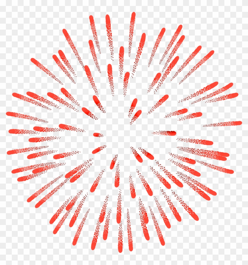 Red Fireworks Clipart - Red Fireworks Clipart #493848