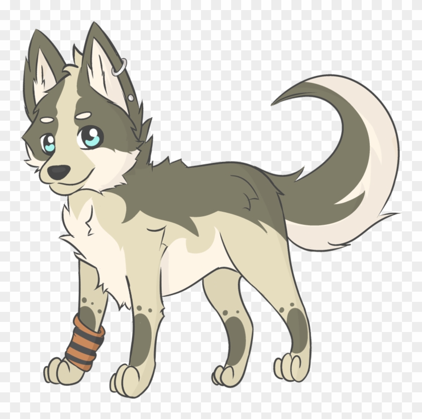 Closed Husky Pup By Devs Adopts - Husky Anime Png #493850