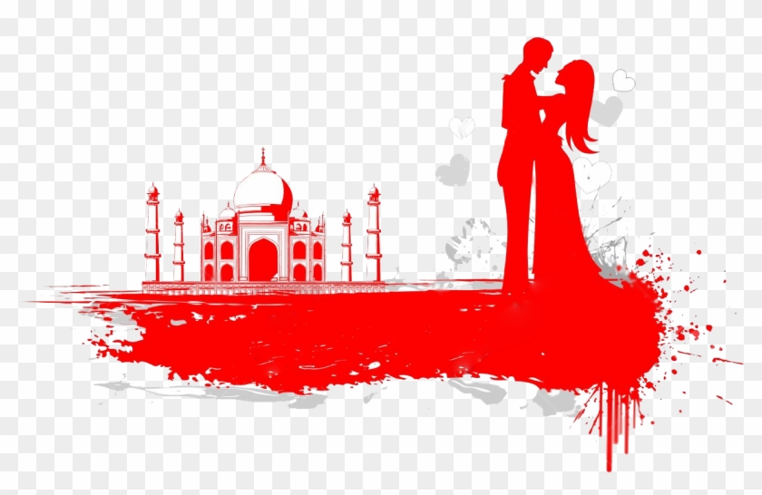 Love Png Background Image - Taj Mahal In Love #493962