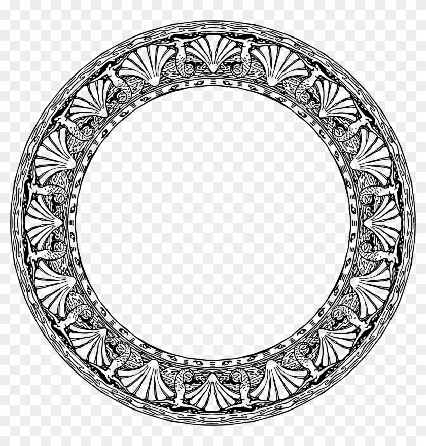Line Art White Clip Art - Circle #494389