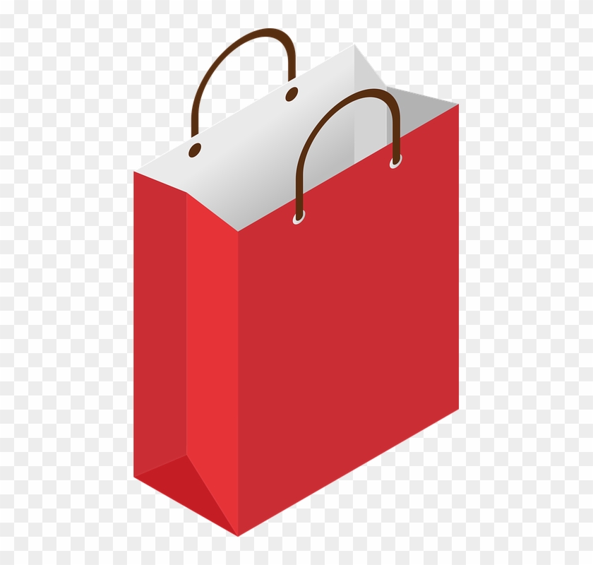 White Bag Cliparts 18, - Red Shopping Bag Png #494400