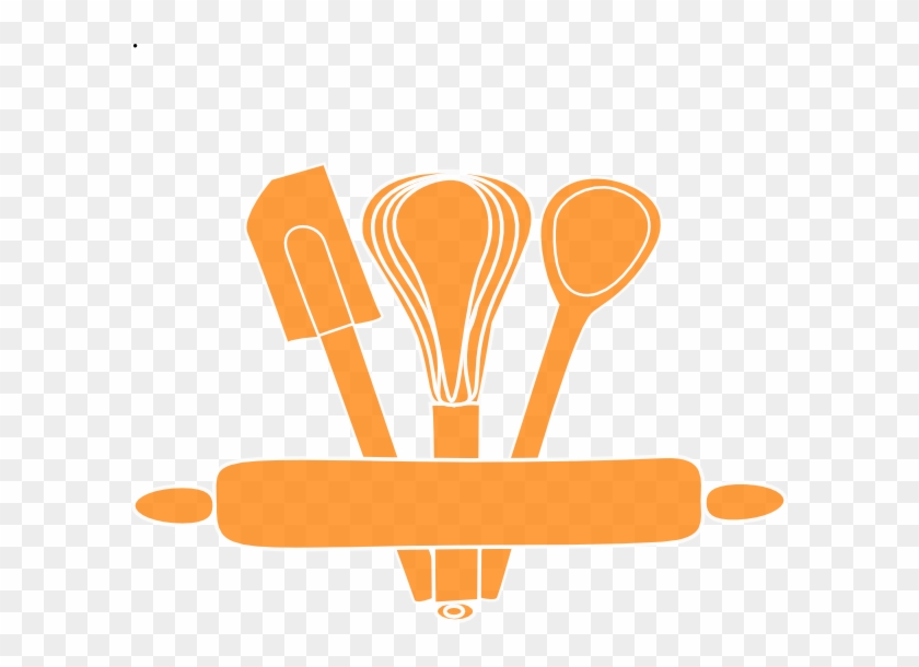 Orange Kitchen Utensils Clip Art At Clker - Kitchen Utensils Vector Png #494586