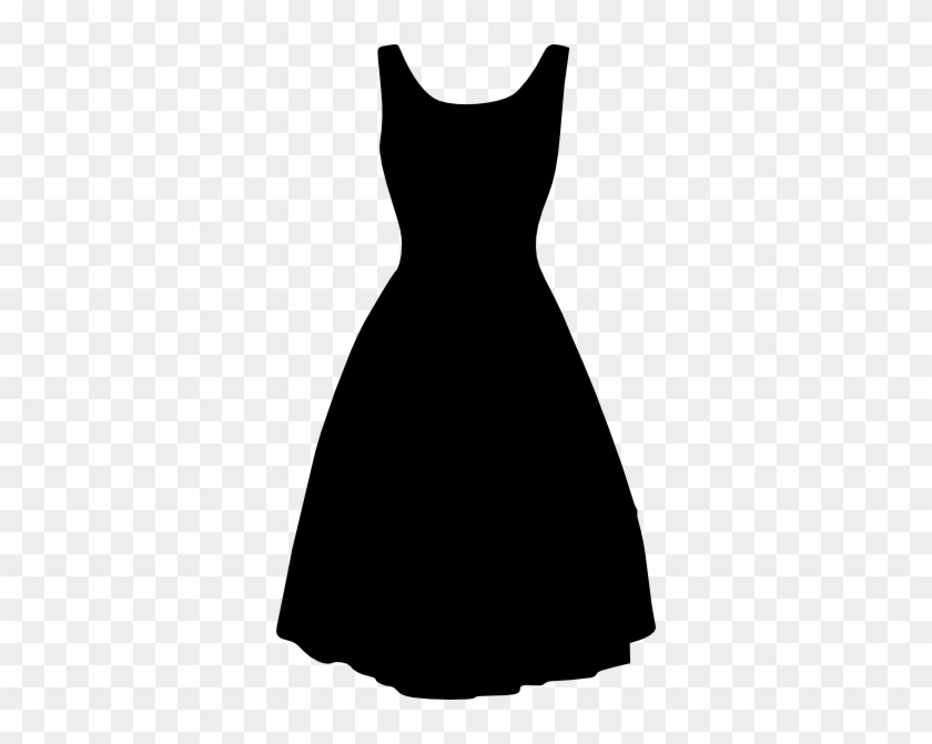 Little Black Dress Clip Art At Clker - Black Dress Clipart #494641