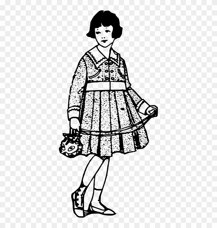 Free Young Girl In A Dress - Ladies Dress Clipart #494679